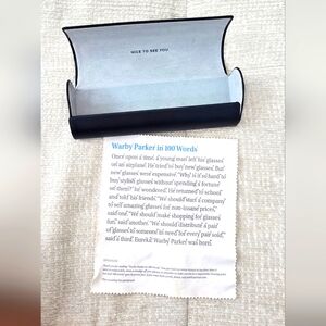 Warby Parker Glasses Case with Cleaning Cloth (Navy)